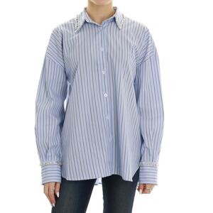 CAMICIA CON STRASS AZZURRO